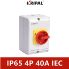 KRIPAL IP65 전기 회전하는 스위치 4 폴란드 40A 방수 IEC 기준